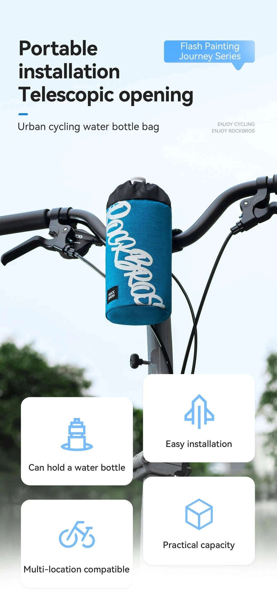 Bicycle Water Bottle Holder Bag Frame-Mounted Hydration Pack-30120127001