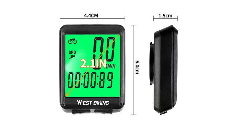 Bicycle Wireless Computer with Backlight Odometer and Speedometer-Wireless Computer