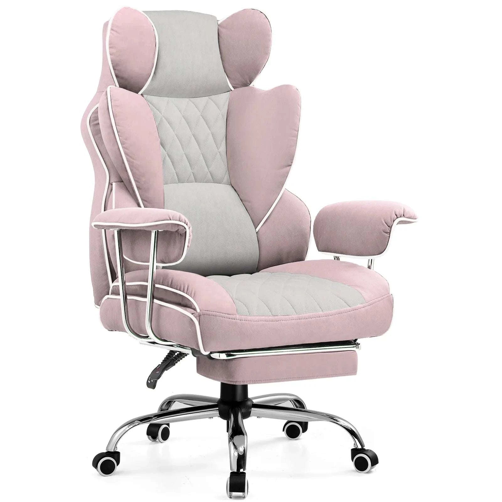 Big and Tall Ergonomic Gaming Chair with Lumbar Support & Footrest-black / United States