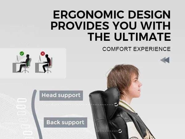 Big and Tall Ergonomic Gaming Chair with Lumbar Support & Footrest-black / United States