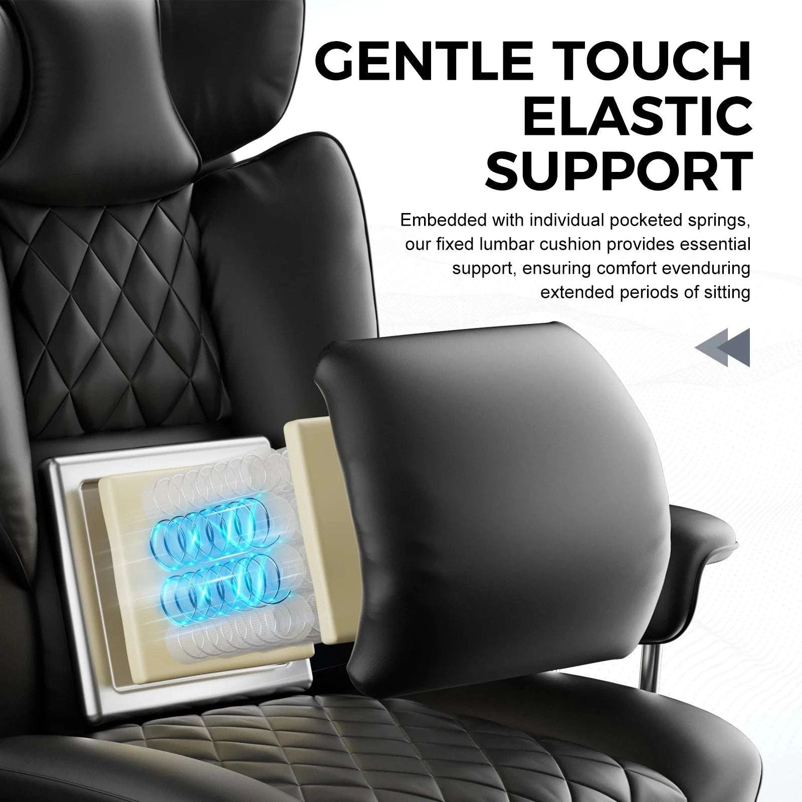 Big and Tall Ergonomic Gaming Chair with Lumbar Support & Footrest-black / United States