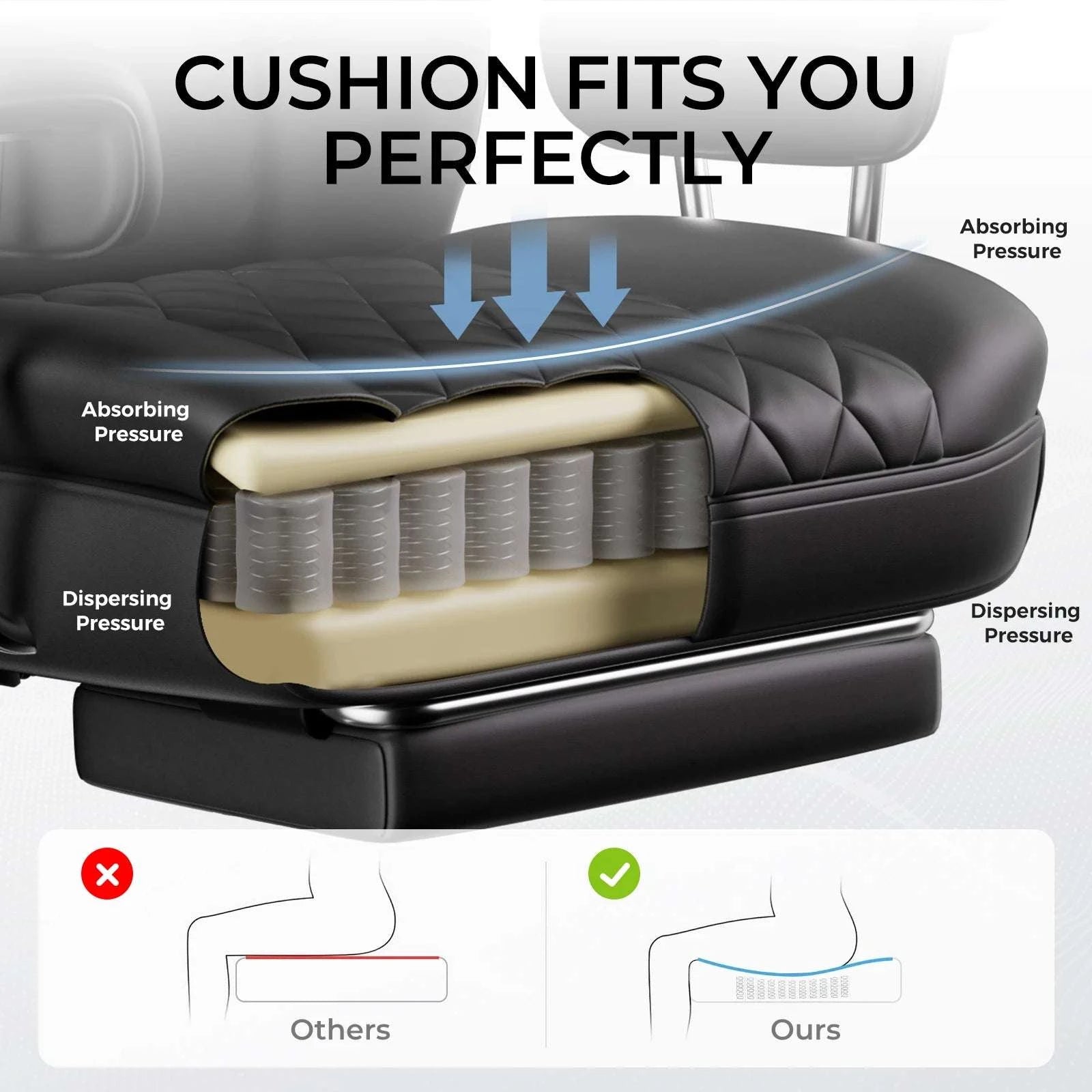 Big and Tall Ergonomic Gaming Chair with Lumbar Support & Footrest-black / United States