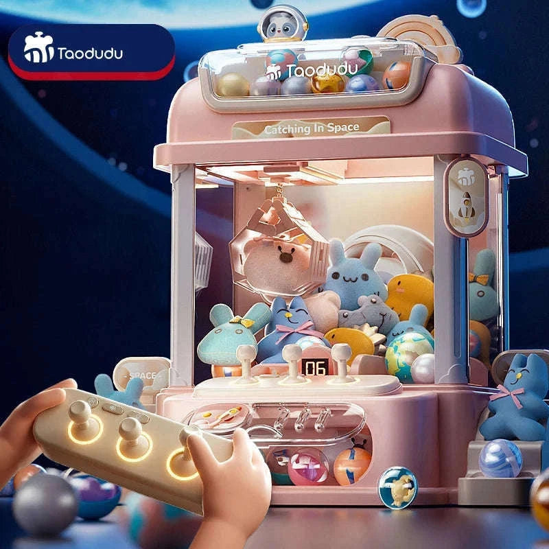 Big Size DIY Claw Machine Arcade Game for Home Fun-30x20.7x17cm Blue