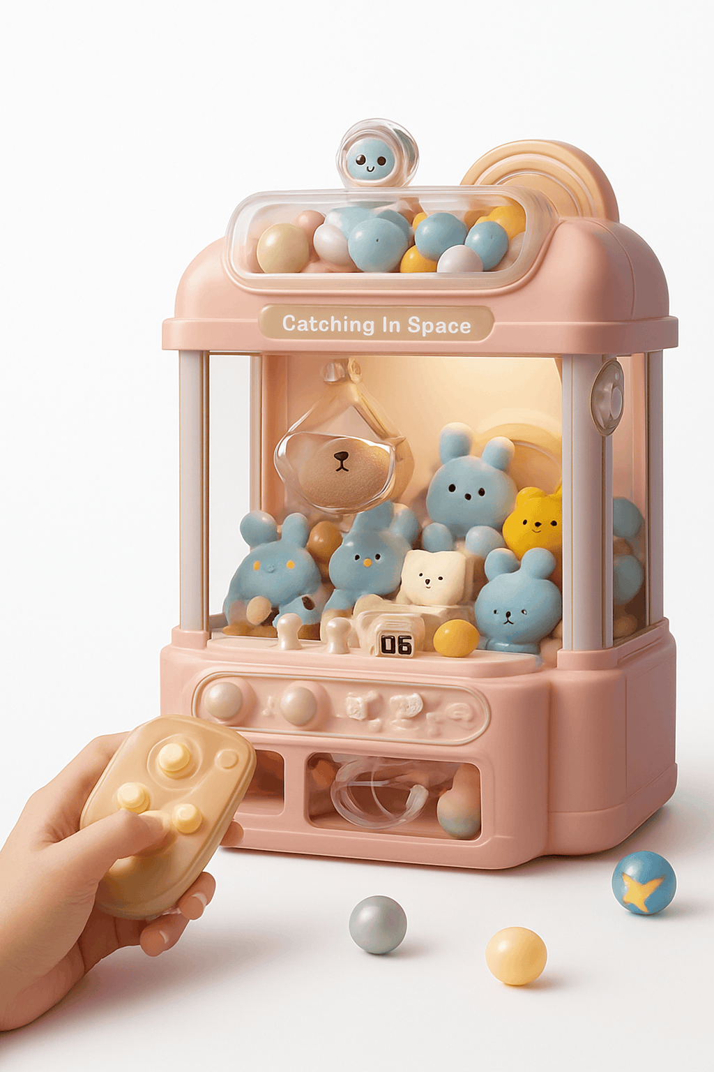 Big Size DIY Claw Machine Arcade Game for Home Fun-30x20.7x17cm Blue