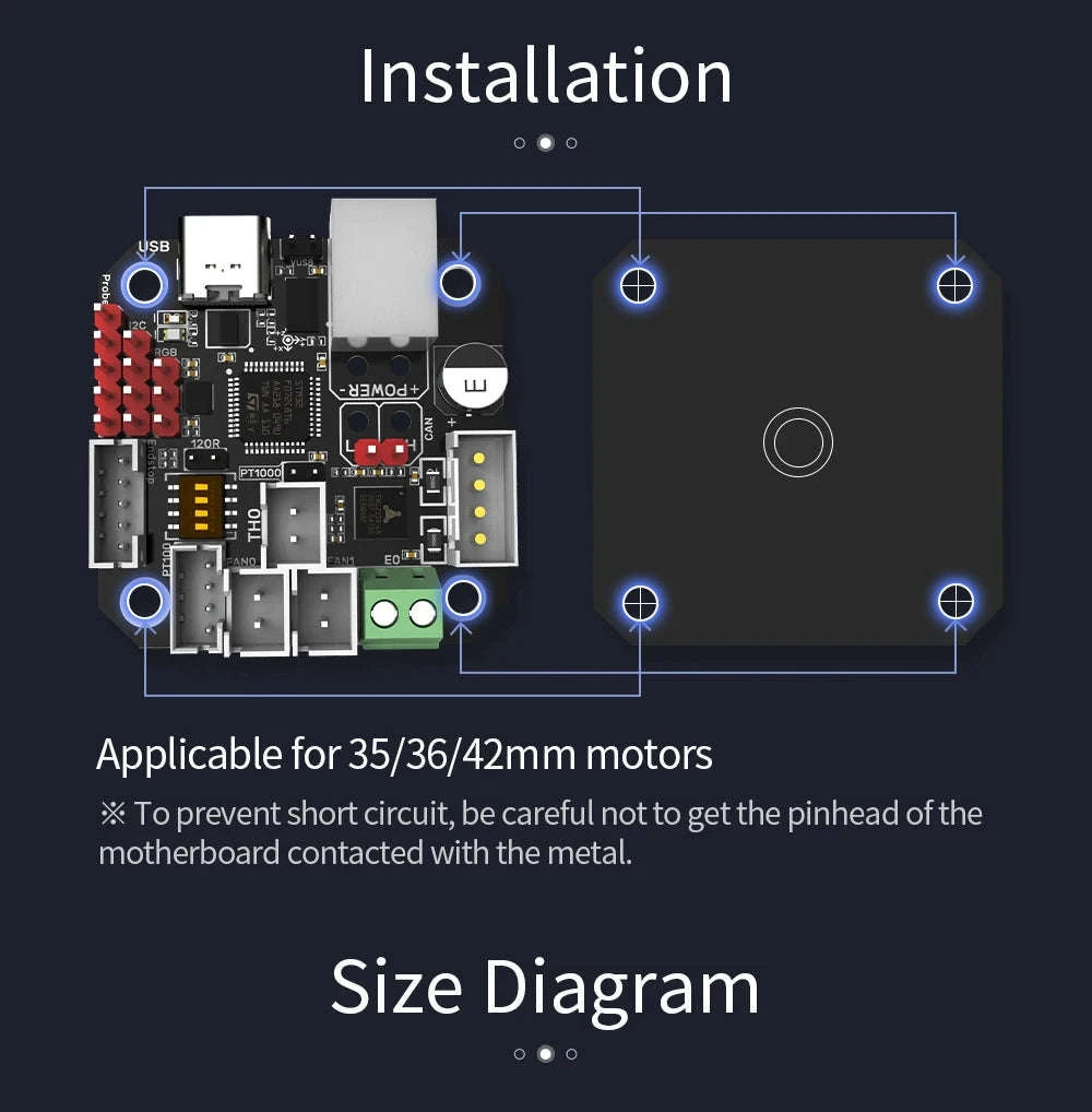 BIGTREETECH EBB36 CAN V1.2 Board for Klipper Hotend and 36‑Stepper Setups-EBB36 With MAX31865 / United States