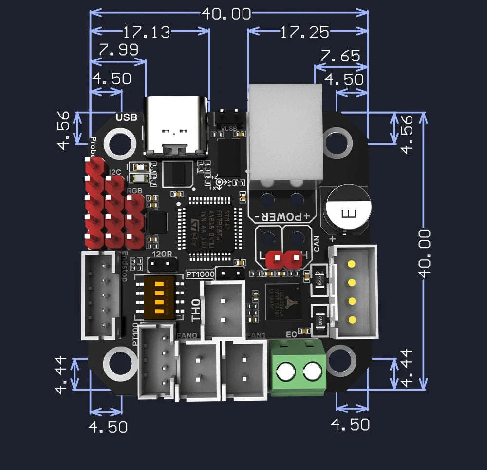 BIGTREETECH EBB36 CAN V1.2 Board for Klipper Hotend and 36‑Stepper Setups-EBB36 With MAX31865 / United States