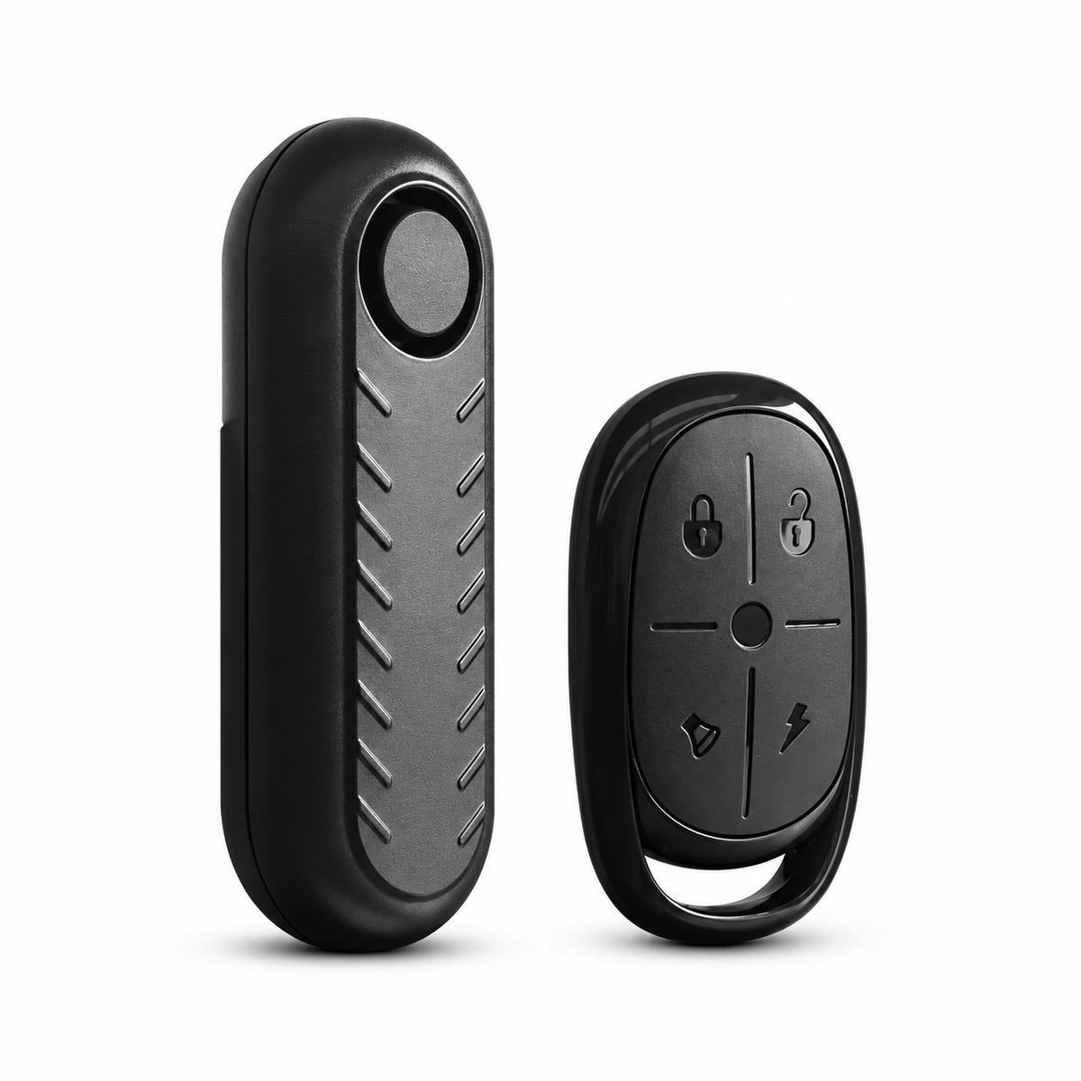 Bicycle vibration alarm and remote on white background