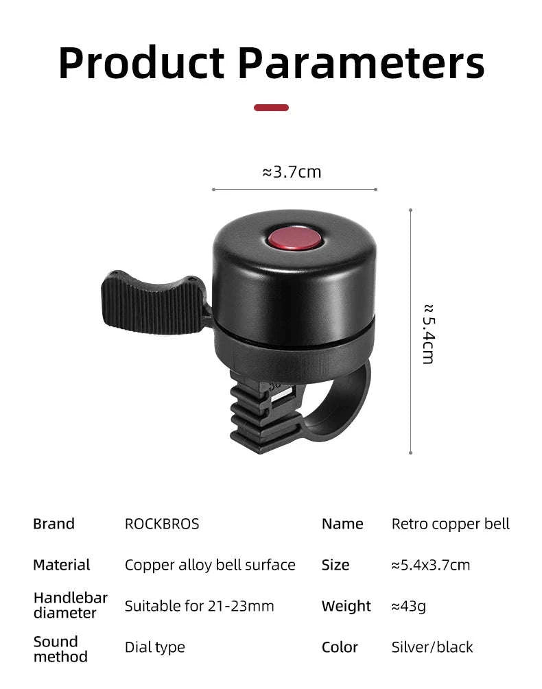 Bike Bell Loud Handlebar Safety Ring for MTB and Road Cycling-2018-1BS