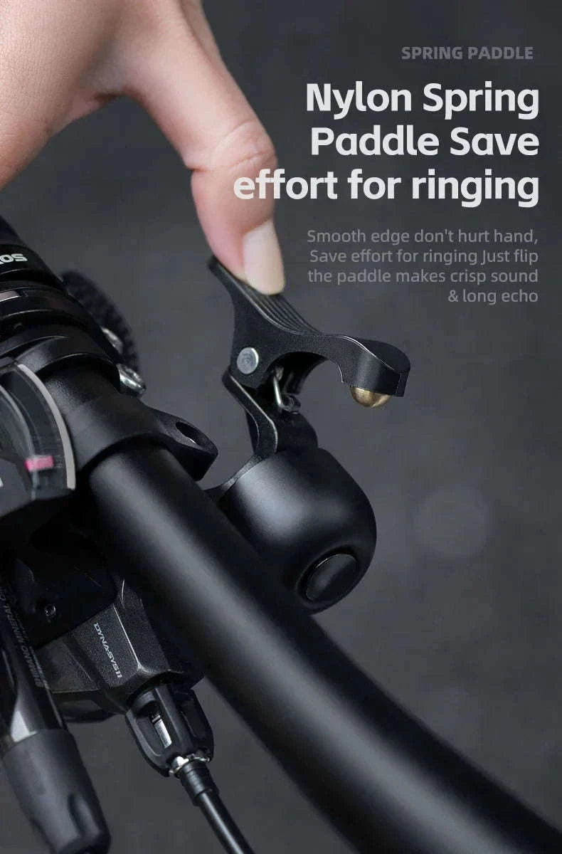 Bike Bell with Crisp Sound Alloy Ring for MTB & Road Bikes-2023-1A Left
