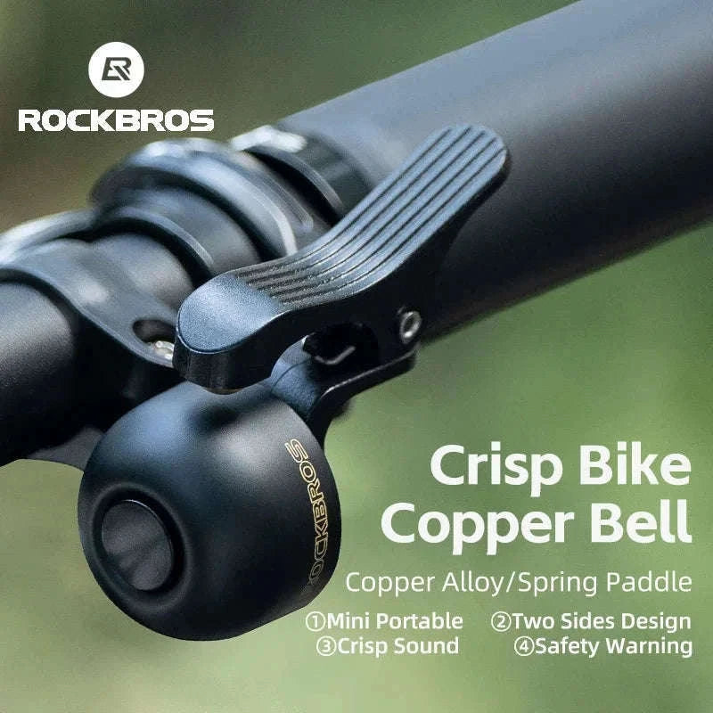 Bike Bell with Crisp Sound Alloy Ring for MTB & Road Bikes-2023-1A Left