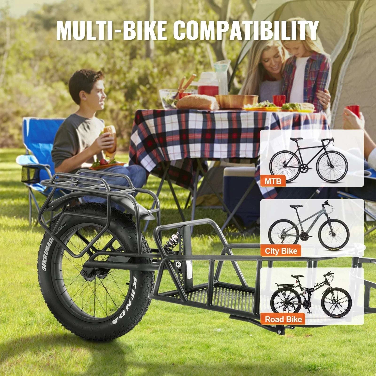Bike Cargo Trailer 70 lbs Capacity with Quick Release & 20" Wheels-70lbs / United States