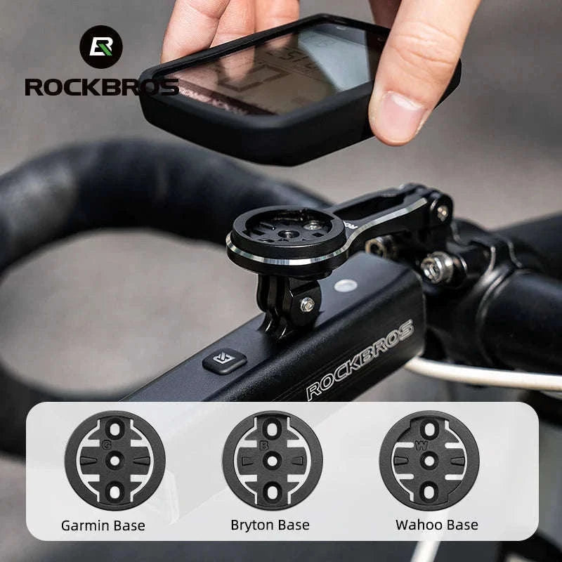 Bike Computer Mount Extension with Front Light Holder Alloy Bracket-adjustable