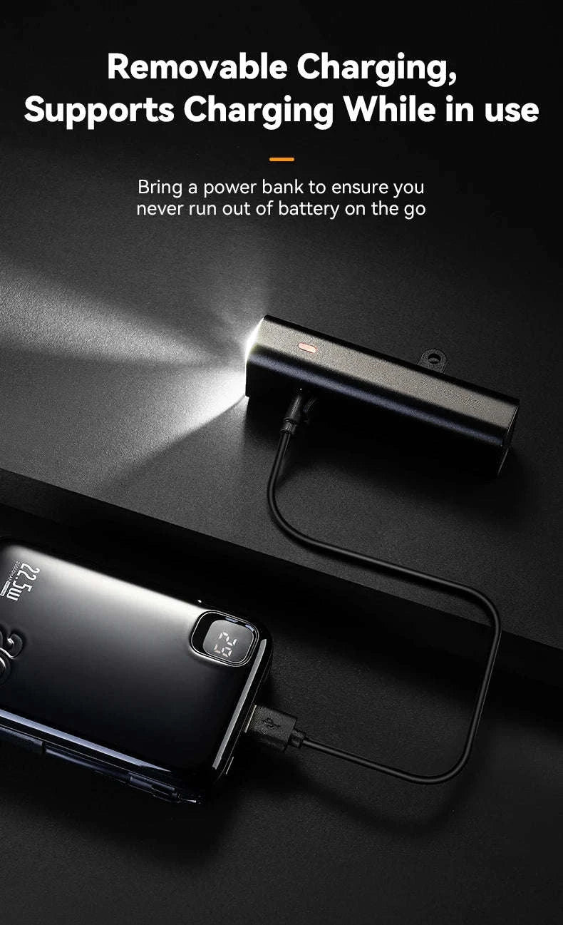 Bike Front Light 400/800LM USB-C Rechargeable IPX6 Aluminum-400LM(only light)