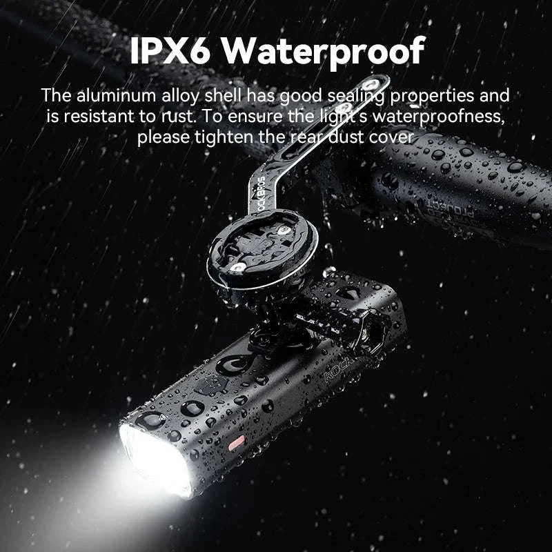 Bike Front Light 400/800LM USB-C Rechargeable IPX6 Aluminum-400LM(only light)