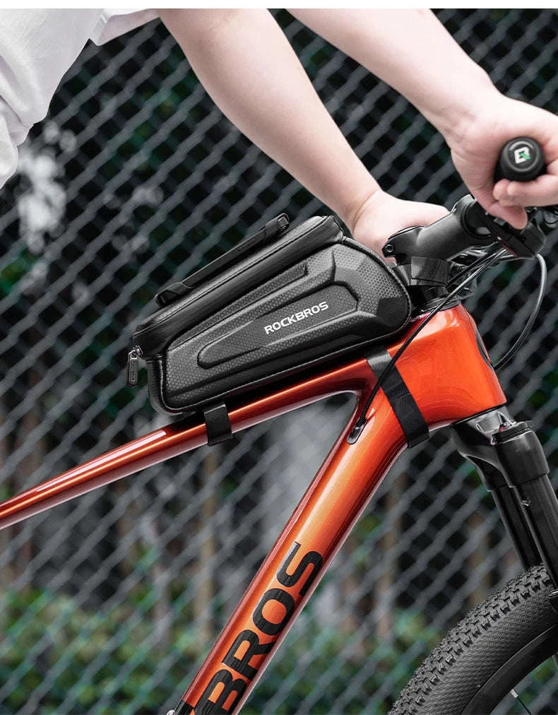 Bike Handlebar Bag with 360° Phone Holder & Touch Screen Case-072 / About 1.5L