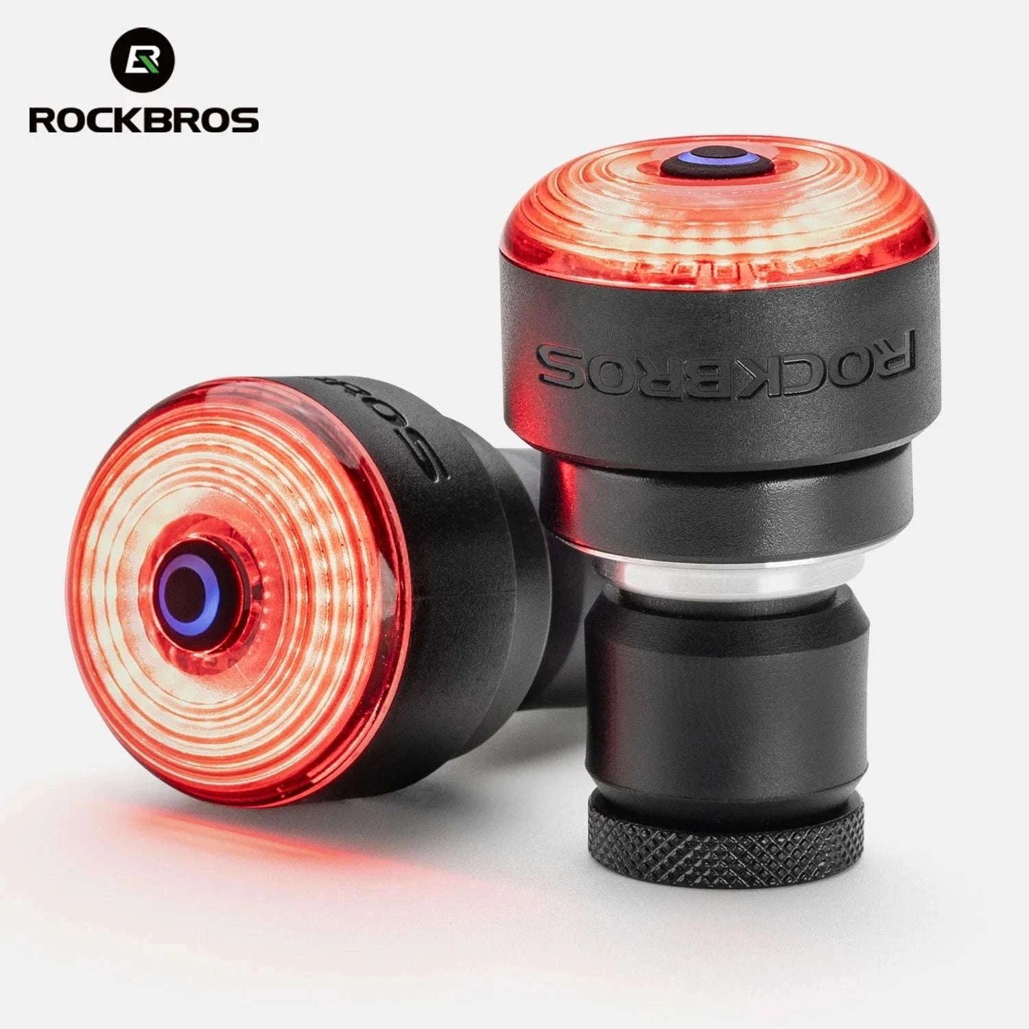Bike Handlebar Plug LED Safety Lights with Brake Sensor (2pcs)-24120010002