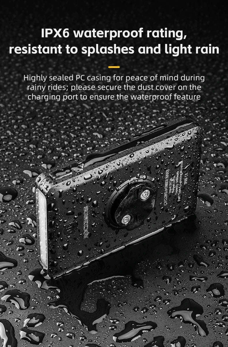 Bike Headlight 5000mAh with Digital Display & IPX6 Waterproof-RL-S1 nylon holder