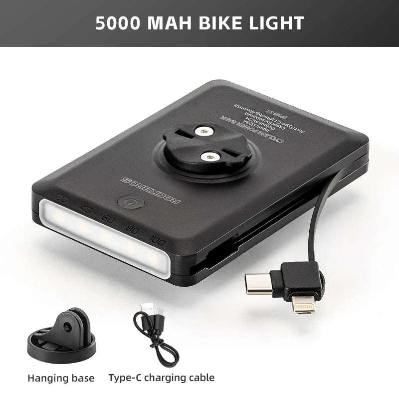 Bike Headlight 5000mAh with Digital Display & IPX6 Waterproof-RL-S1 nylon holder