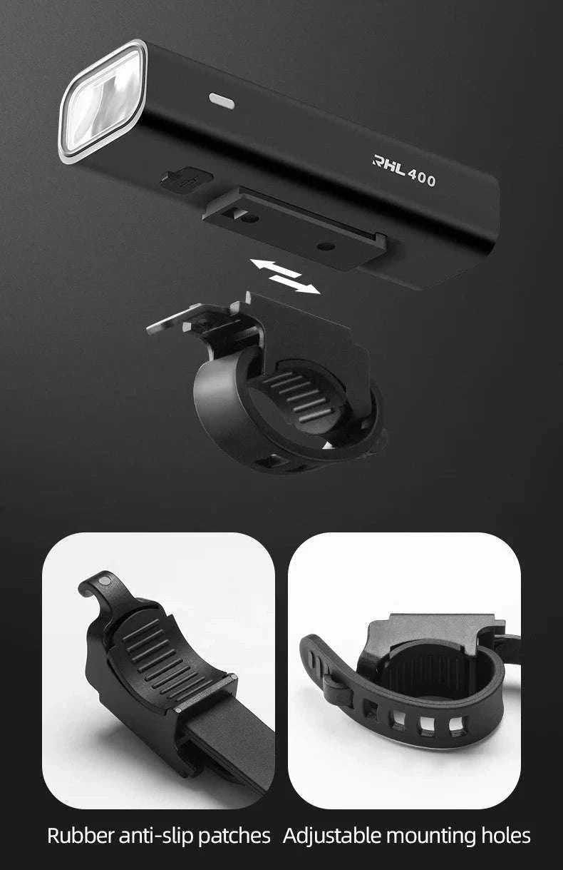Bike Light Set with Smart Brake Sensor Tail Light 200/400LM-RHL400-BLS2