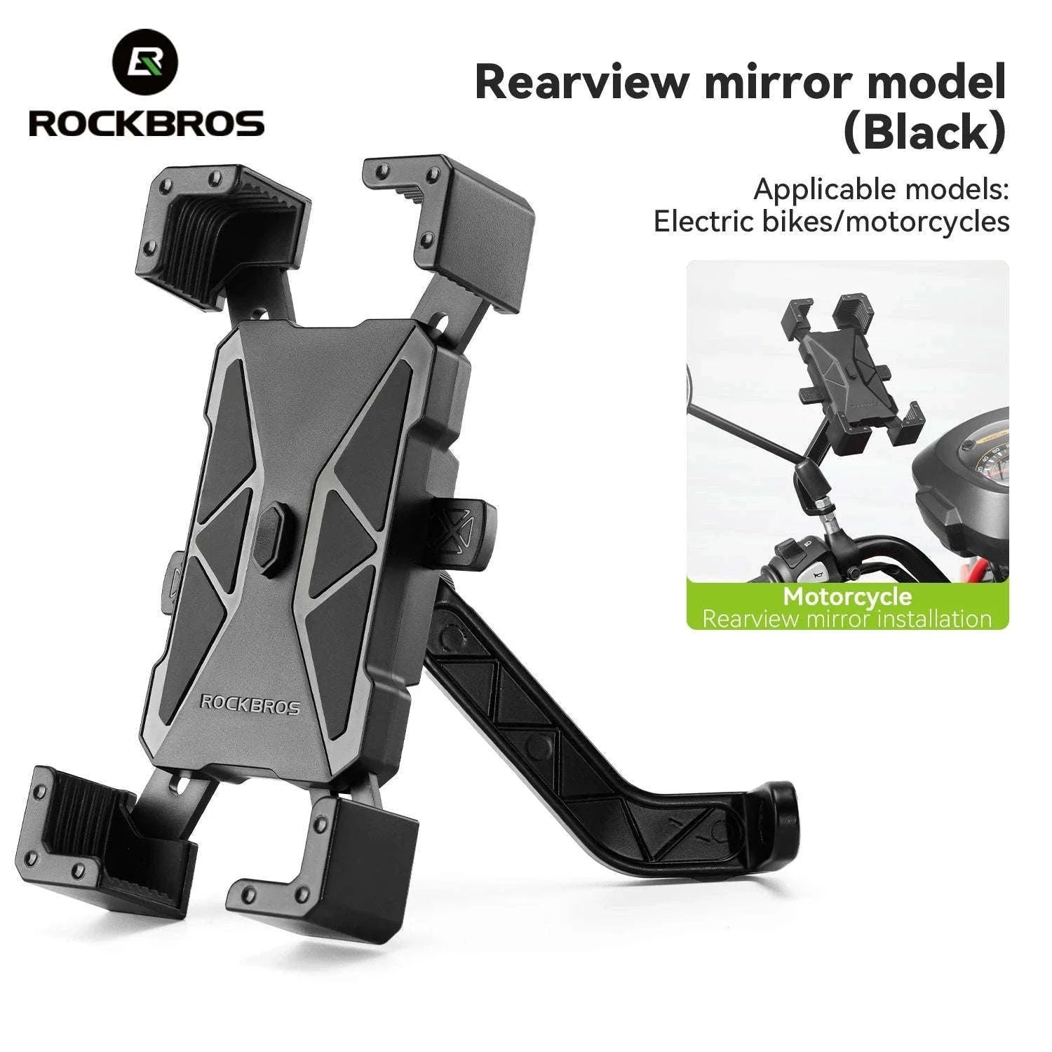 Bike Phone Holder with Anti-Vibration Quick Lock for 4.5–7.2 Inch Phones-LKZJ-Handlebar