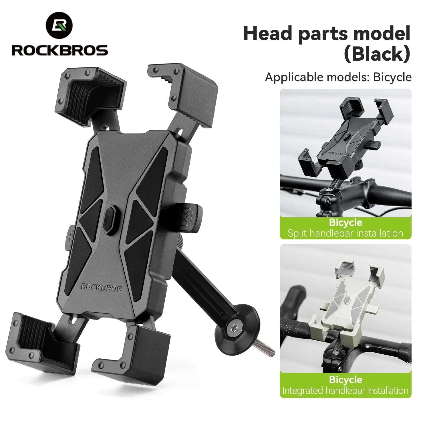 Bike Phone Holder with Anti-Vibration Quick Lock for 4.5–7.2 Inch Phones-LKZJ-Handlebar