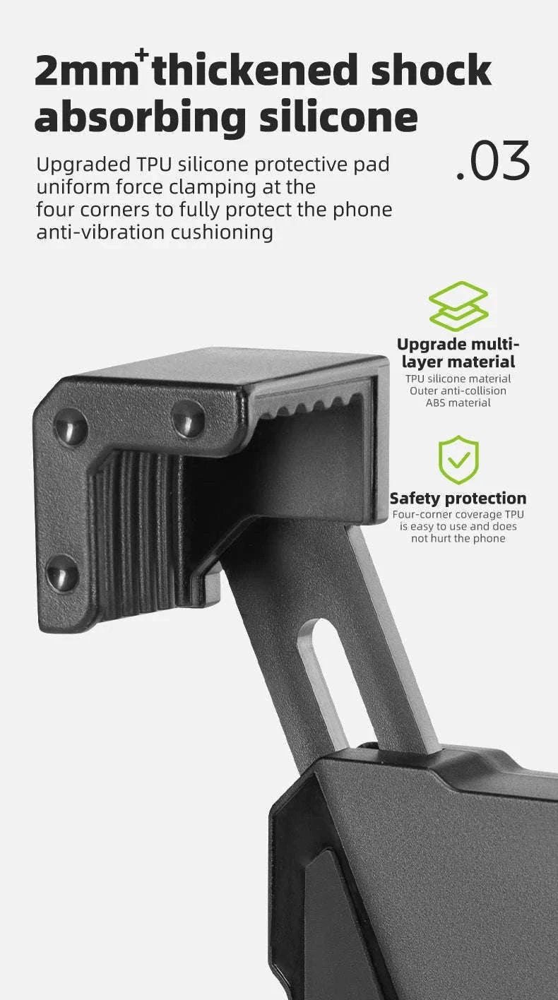 Bike Phone Holder with Anti-Vibration Quick Lock for 4.5–7.2 Inch Phones-LKZJ-Handlebar