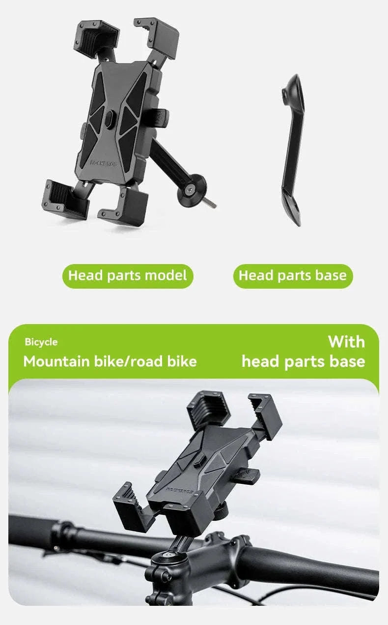Bike Phone Holder with Anti-Vibration Quick Lock for 4.5–7.2 Inch Phones-LKZJ-Handlebar