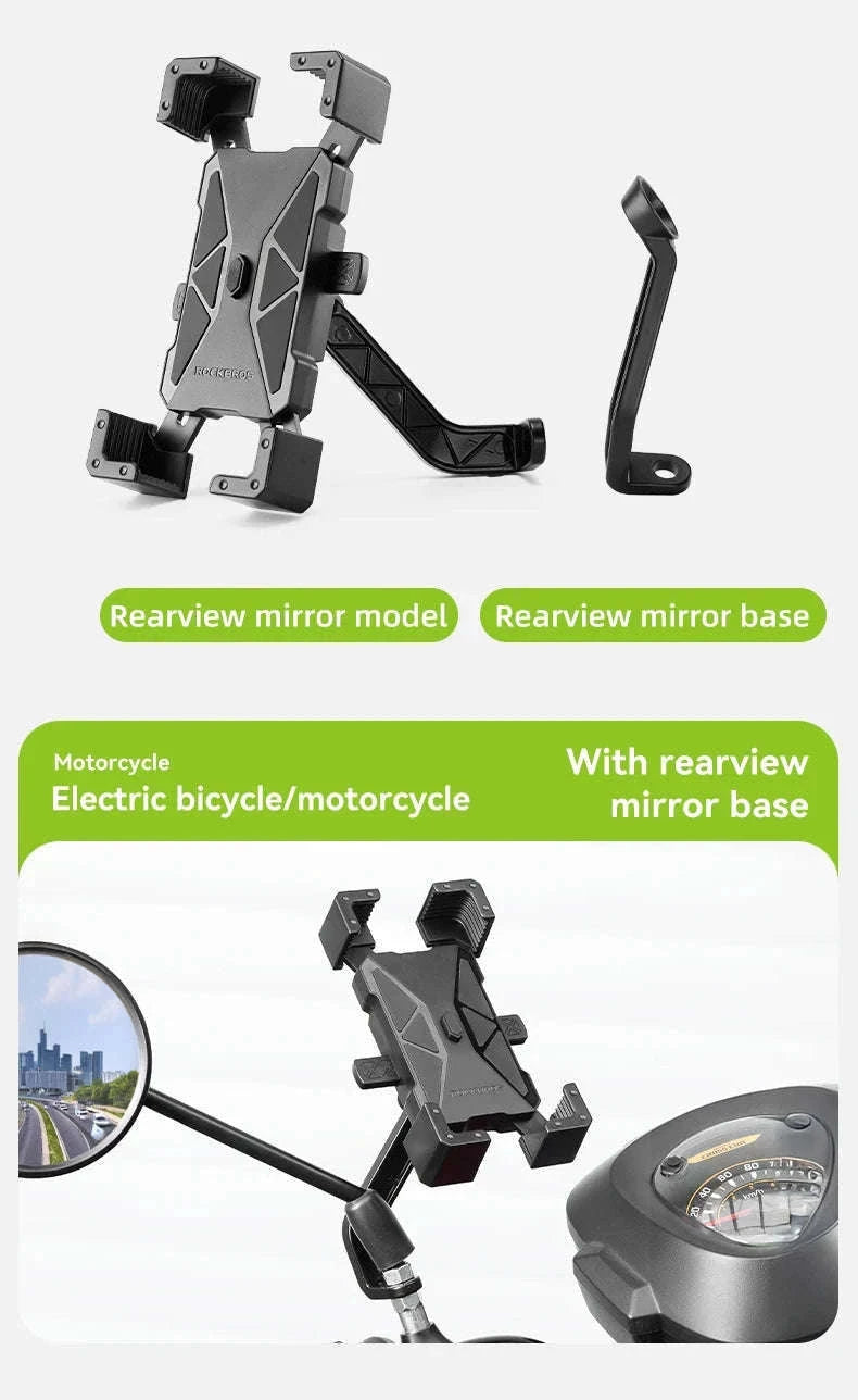 Bike Phone Holder with Anti-Vibration Quick Lock for 4.5–7.2 Inch Phones-LKZJ-Handlebar