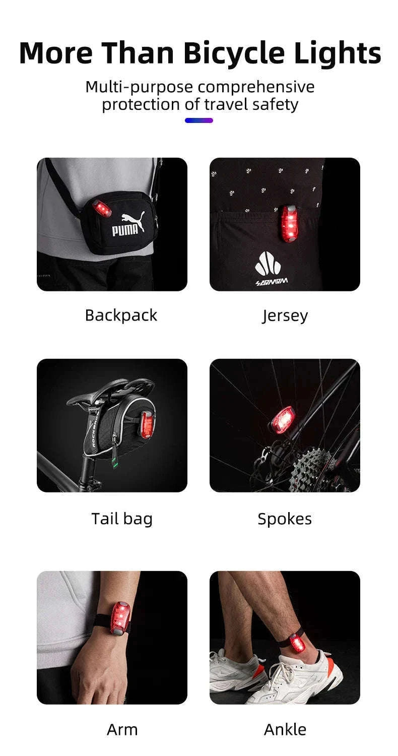 Bike Rear Light Mini Taillight IPX5 Water-Resistant Safety Lamp-ZPWD-1