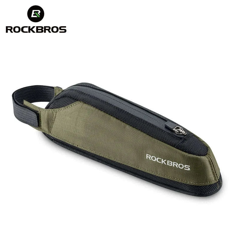 Bike Top Tube Bag Rainproof Nylon Frame Storage-black 0.65L