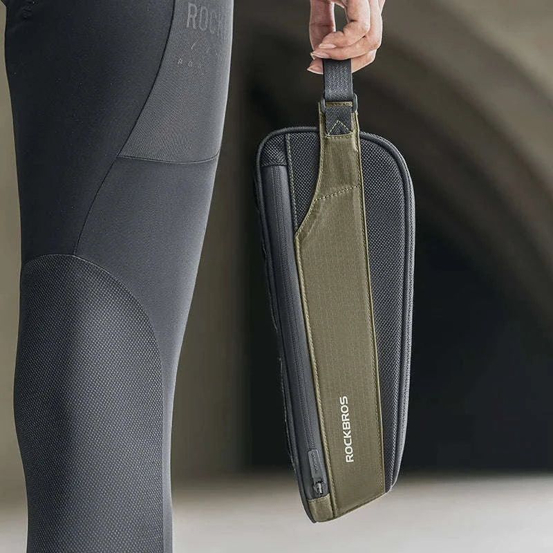 Bike Top Tube Bag Rainproof Nylon Frame Storage-black 0.65L