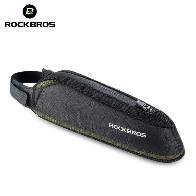 Bike Top Tube Bag Rainproof Nylon Frame Storage-black 0.65L
