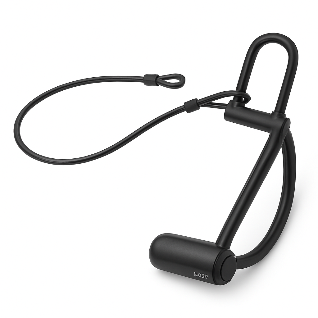 Sykkel U-sperre tungt dødt legering-sylinder tyverisikker sykkel-lås dobbel beskyttelse U-lås for terrengsykkel sparkesykkel motorsykkel med 120 cm stålkabel feste bracket 3 reservedeler nøkler