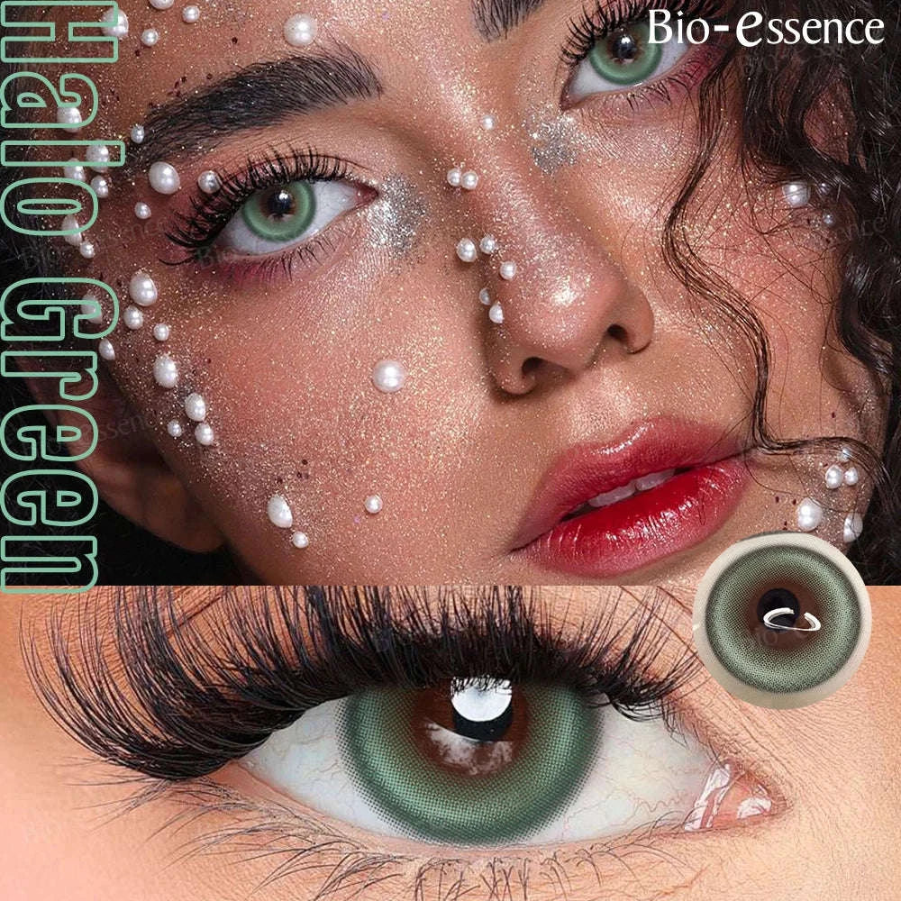 Bio-essence Colored Contact Lenses for Cosplay and Fashion-Sea blue 14.2 / 0