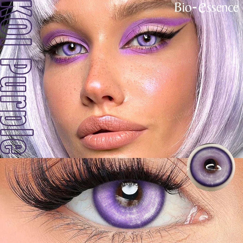Bio-essence Colored Contact Lenses for Cosplay and Fashion-Sea blue 14.2 / 0