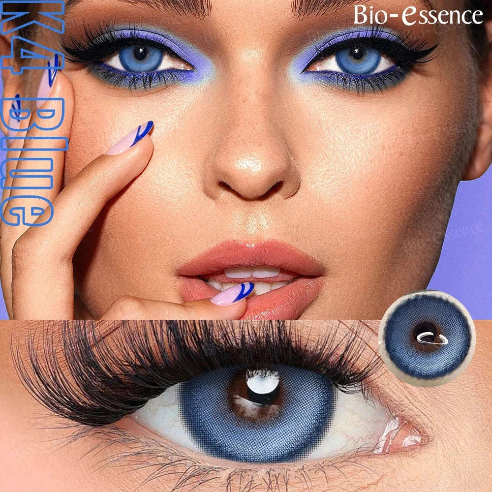 Bio-essence Colored Contact Lenses for Cosplay and Fashion-Sea blue 14.2 / 0