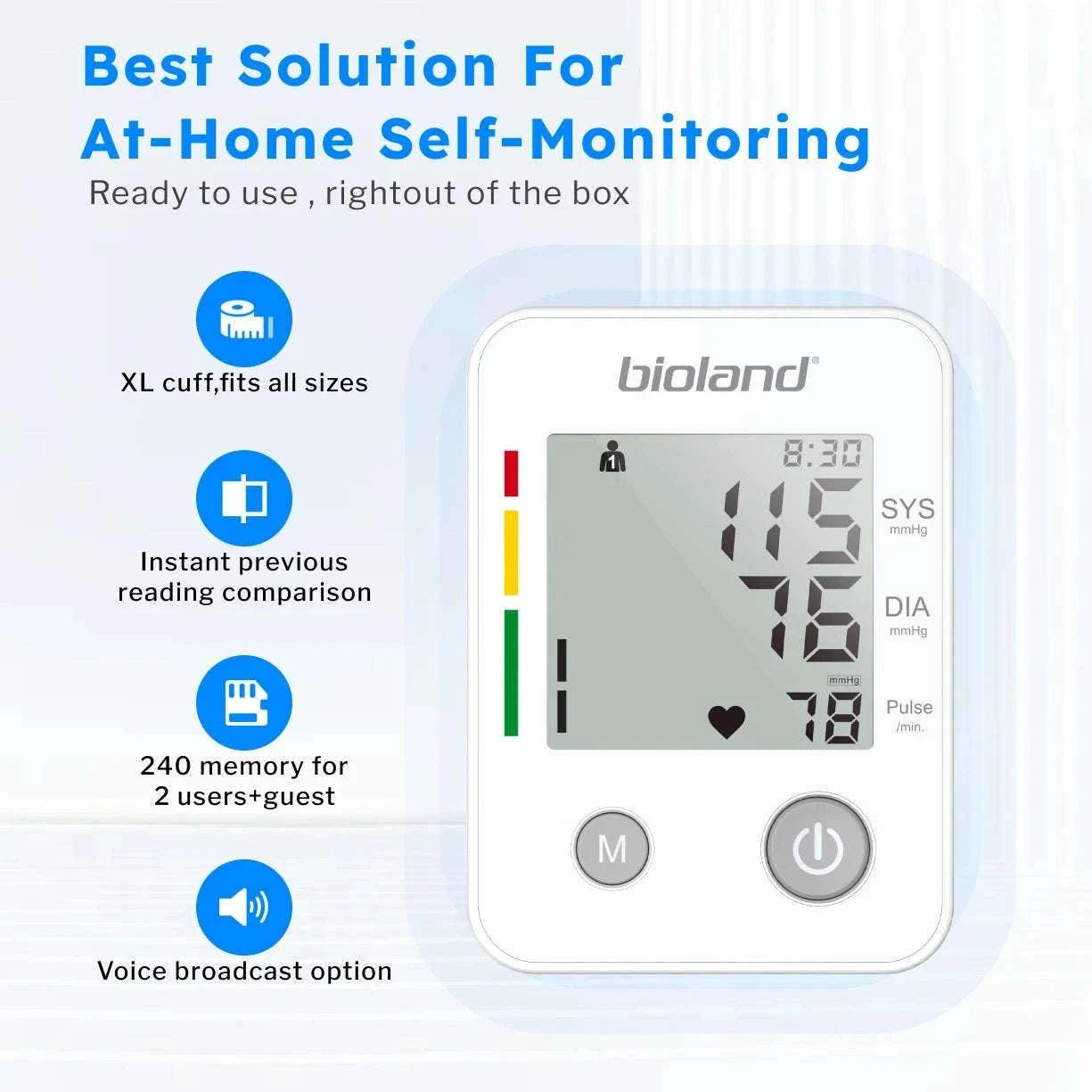 Bioland Upper Arm Blood Pressure Monitor 2005-2005-1 / China Mainland