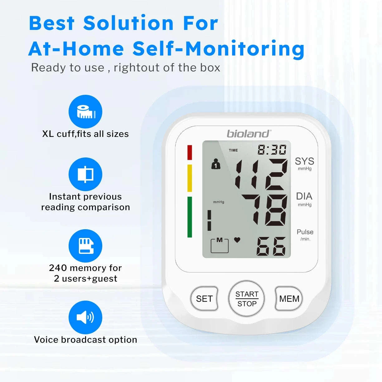 Bioland Upper Arm Blood Pressure Monitor 2005-2005-1 / China Mainland