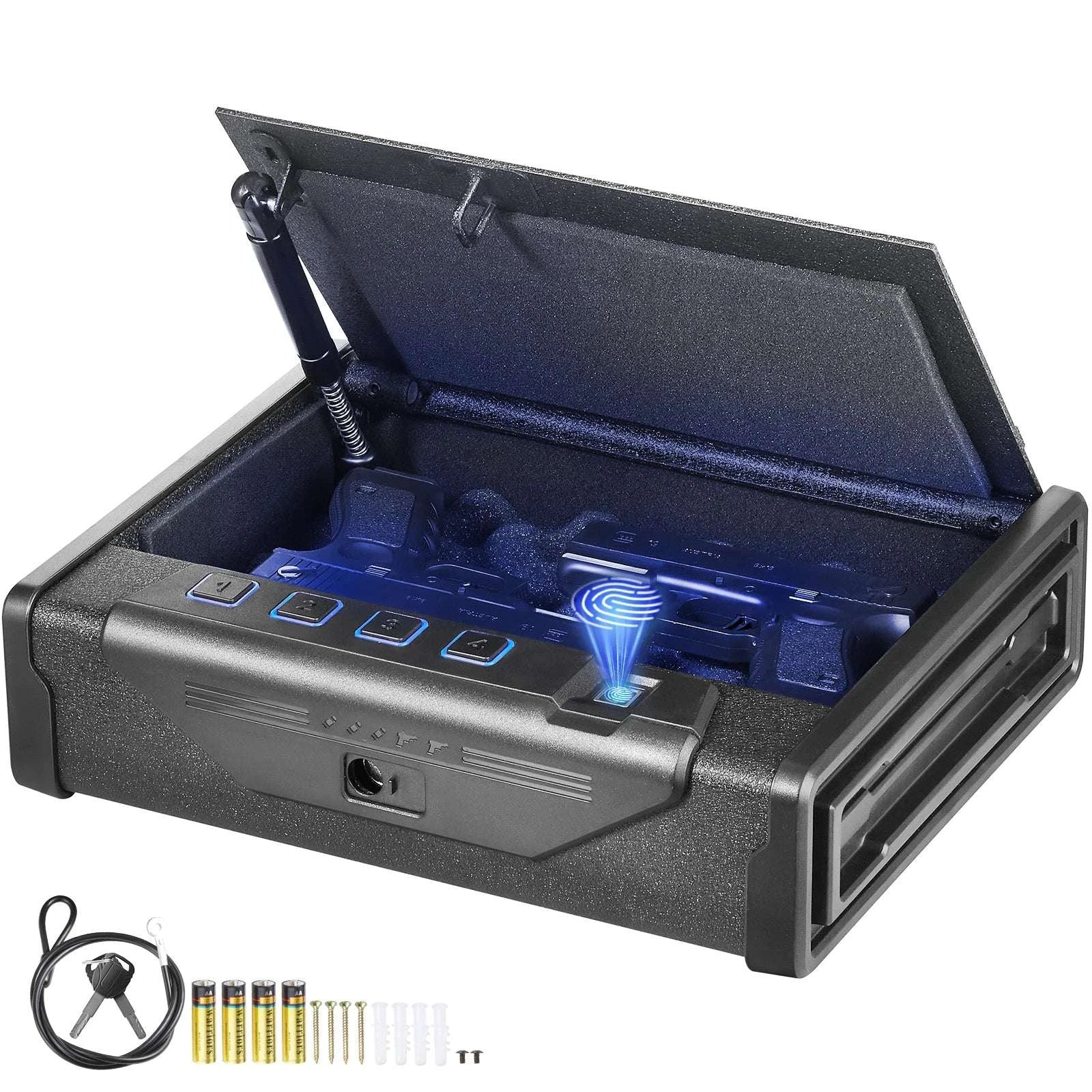 Biometric Pistol Safe with 3-Way Access & Steel Protection-2 Pistols / CZECH REPUBLIC