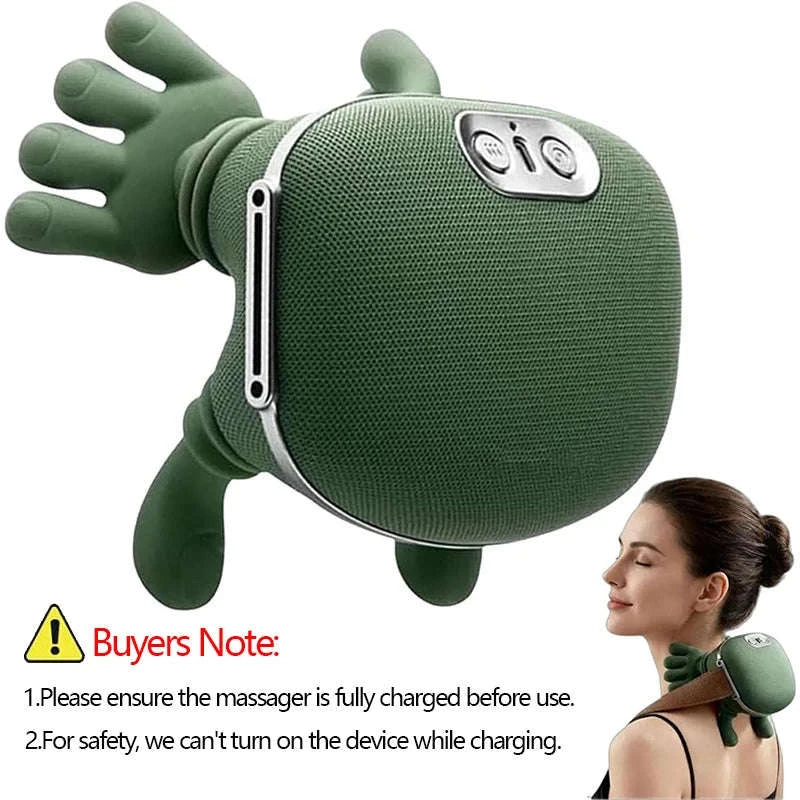 Bionic Neck Shoulder Massager N7-Green With Box