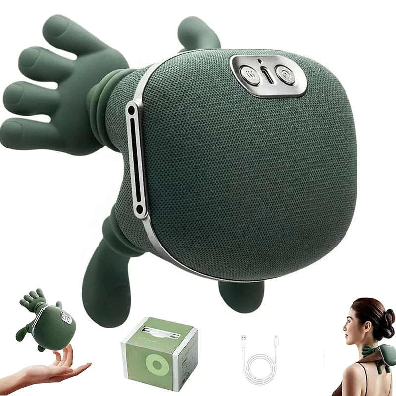Bionic Neck Shoulder Massager N7-Green With Box