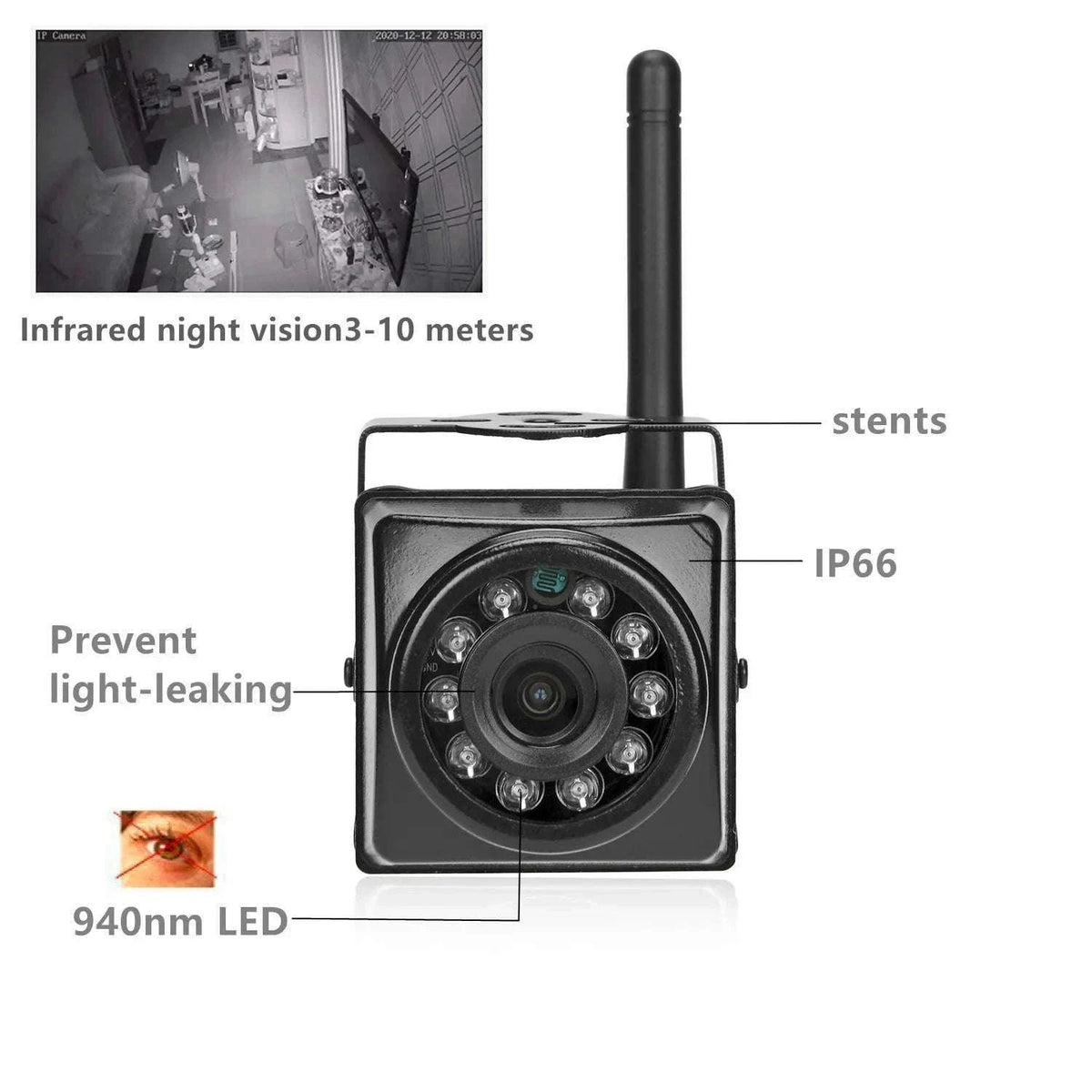 Bird Box Camera Kit with 5MP Night Vision and IP66-2MP wifi / EU Plug / 2.8mm