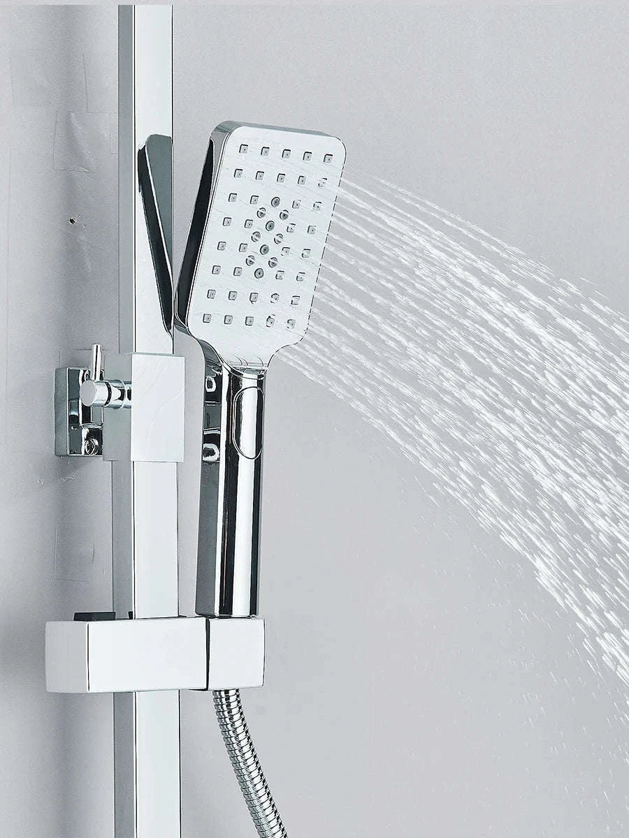 Black Digital Display Thermostatic Shower Faucet Set-Matte Black / GERMANY