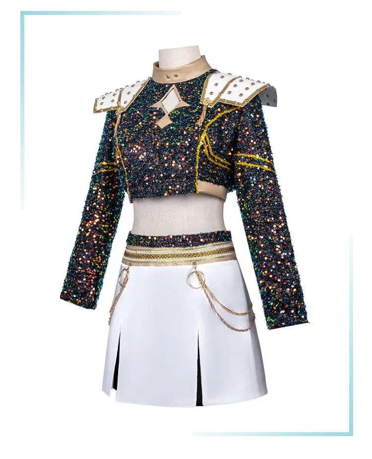 Black Gold Demon Hunters Cosplay Costume for Women-Zoey Costume / 130