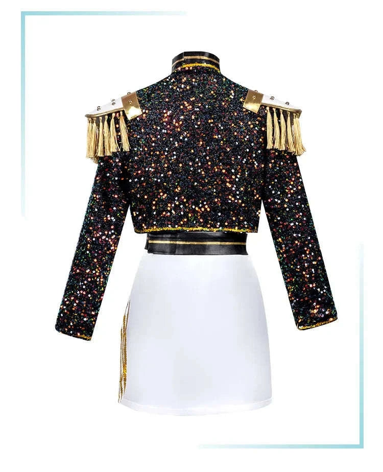 Black Gold Demon Hunters Cosplay Costume for Women-Zoey Costume / 130