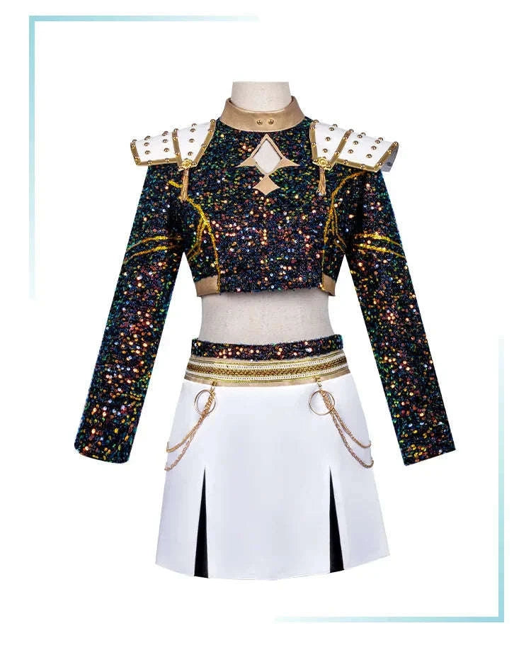 Black Gold Demon Hunters Cosplay Costume for Women-Zoey Costume / 130