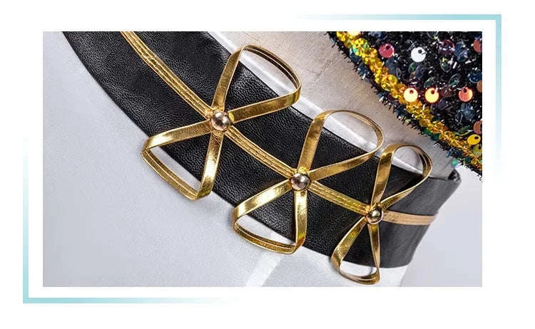 Black Gold Demon Hunters Cosplay Costume for Women-Zoey Costume / 130