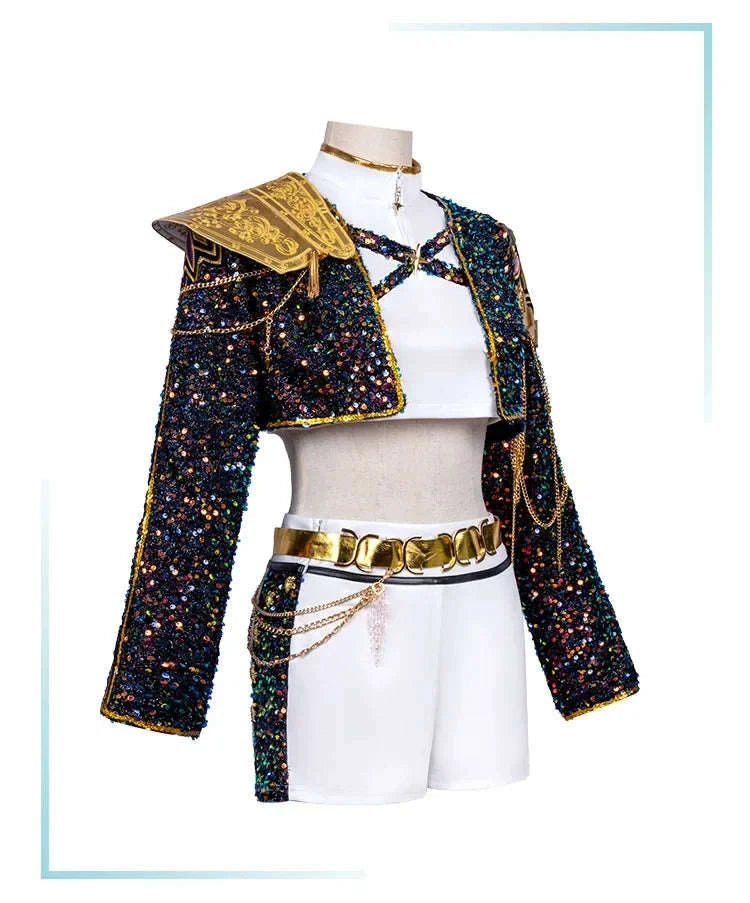 Black Gold Demon Hunters Cosplay Costume for Women-Zoey Costume / 130