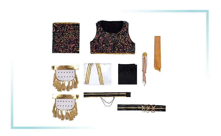 Black Gold Demon Hunters Cosplay Costume for Women-Zoey Costume / 130