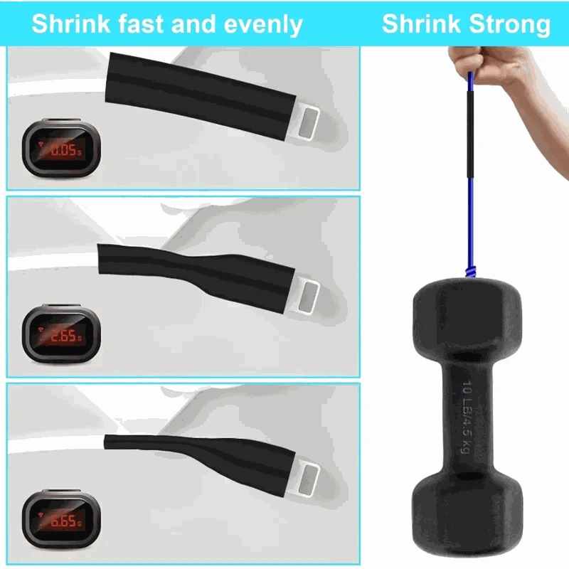 Black Heat Shrink Tube Kit-US-Plug 110V / Mixed-size / CHINA